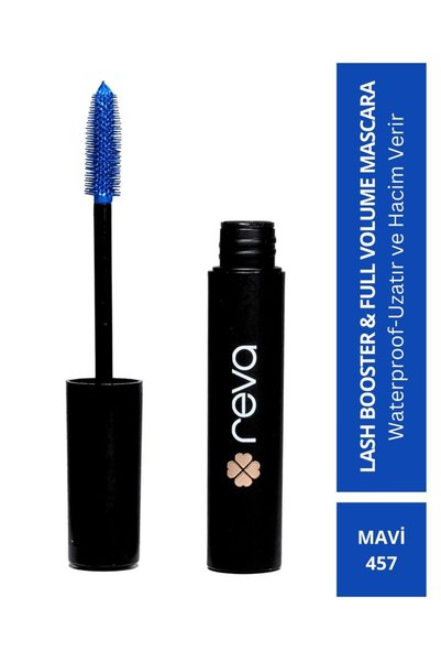 REVA Lash Booster & Full Volume Color Mascara - Full Volume & Lengthening Colored Mascara Blue 457