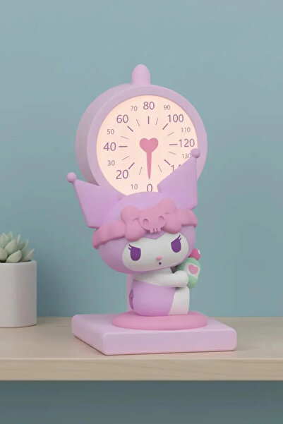 Genel Markalar Sanrio Lisanslı Kuromi LED Mini Gece Lambası – Pilli Dekoratif...