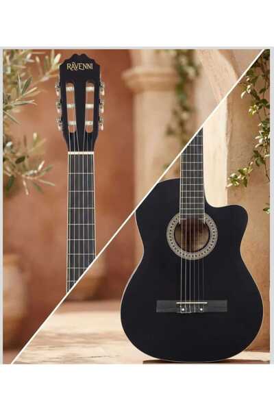 PUANDORG Ravenni Rcg-120 Klasik Gitar (MAT SİYAH) 4/4 Tam Boy -kılıf - Pena - Kapo Hediyeli.