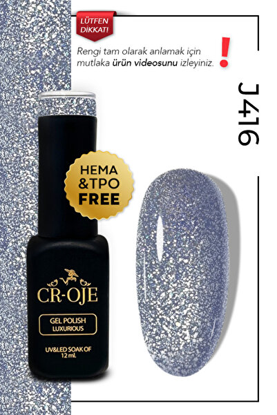 CROJE KALICI OJE Kalıcı Oje J416- Simli (12 ML.)