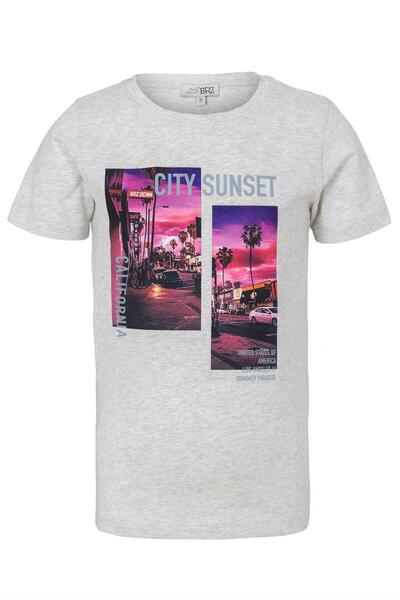 BRZ KIDS Tricou cu mânecă scurtă pentru băiat cu imprimeu Sunset