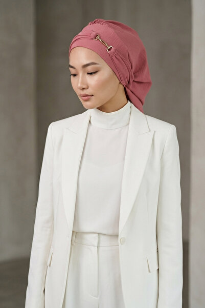 Aisha's Design Turban gata cu accesorii, roz închis, HT-93
