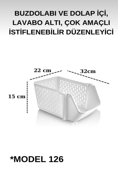 VALENT 3 Adet Dolap Içi Istiflenebilir Düzenleyici, Katlı Organizer, Lavabo Altı, Buzdolabı Düzenleyici