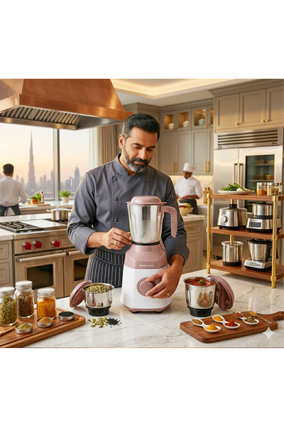 Bajaj Military Series Duetto 500W Mixer Grinder Lilac – 3 Jar Kitchen Mixer with Titan Motor & DuraCut Blades