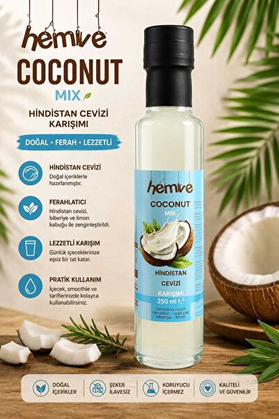 HEMVE Coconut Fit Hindistan Cevizi Şurubu mix 250 ml-Detox Mix