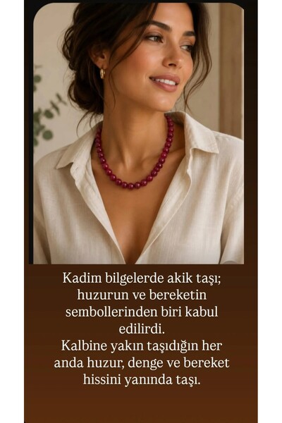 LemaStone Doğal Taş Kolye ;Akik Taşı Tasarım & El Yapımı