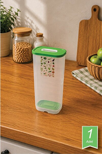 VİP AHMET Vegetable, Fruit and Greenery Storage Container 3.3 Liters Air-Chan...