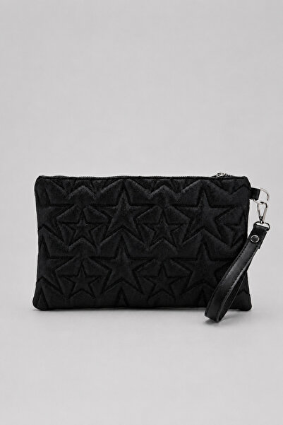 RumyaCollection Geantă clutch auriu cu sclipici pentru femei, geantă de mână ...