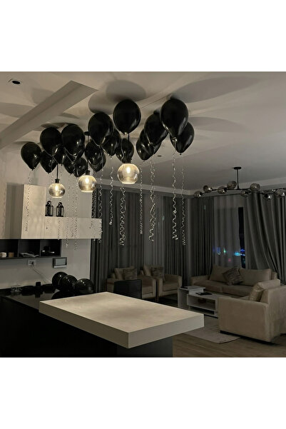 baloss fer 25’li Siyah Pastel Balon Seti – Premium Parti Dekorasyonu Doğum Gü...