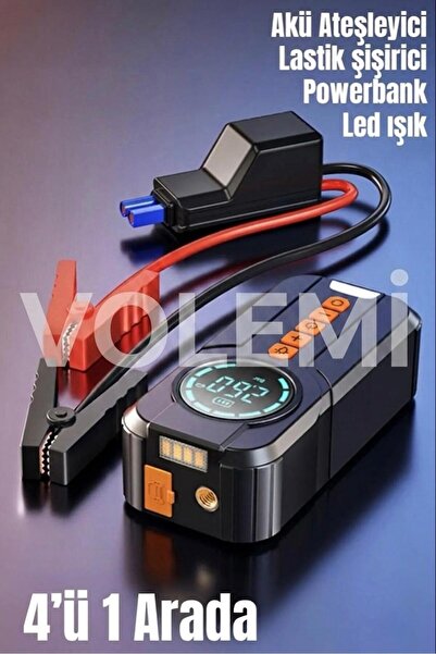 Genel Markalar Taşınabilir Dijital Hava Kompresörü Jump Starter Powerbank
