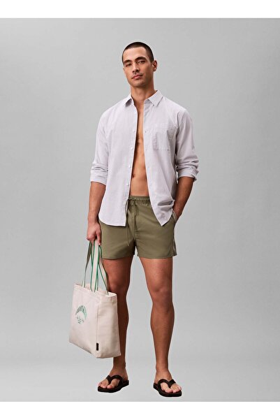 Calvin Klein Haki Erkek Şort Mayo LV00N61039LDI