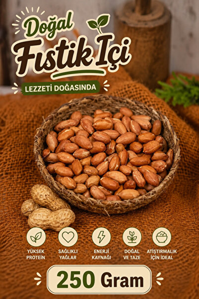 ÜLKÜ KURUYEMİŞ (250 GR) Taze Çiğ Yer Fıstığı Fıstık İçi - 1. Sınıf Kalite