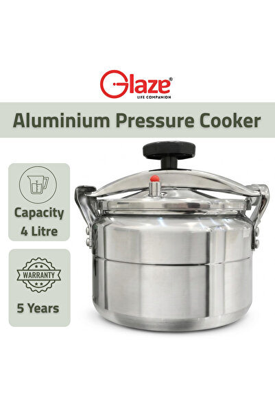 Glaze قدر ضغط ألومنيوم سعة 4 لتر |   قدر ضغط ألومنيوم جليز ٤ لتر - مثالي للحص...