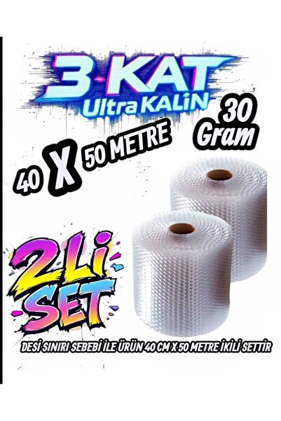 HBNC 50 Cm X 50 Metre 2 Li Set Balonlu Naylon Patpat Eşya Koruma Naylonu