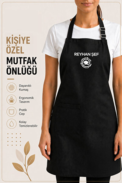 PERPIECE STUDIO Kişiye Özel Premium Mutfak Şef Önlüğü İsme Özel Hediyelik Cep...