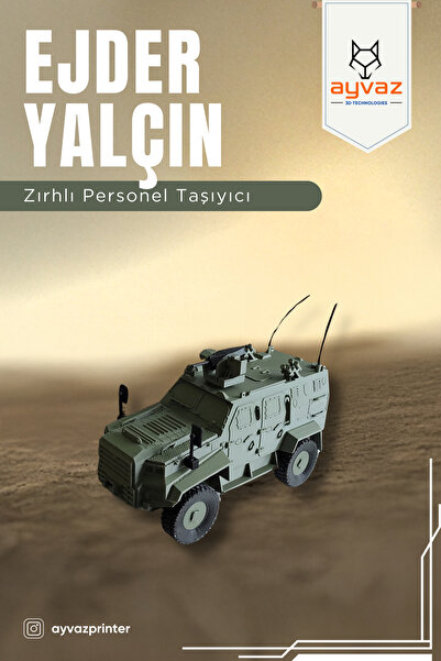 ayvazprinter EJDER YALÇIN 1/35 Ölçek, 7x17x8 cm Boyutlu, Araç Maketi