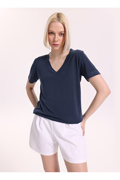 Fabrika Lacivert Kadın T-Shirt F6SL-TST0175