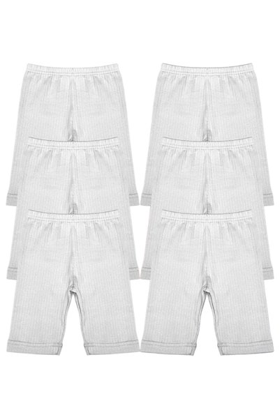 TEKKAPLAN 6-Pack White Color Derbi Girls' Short Tights