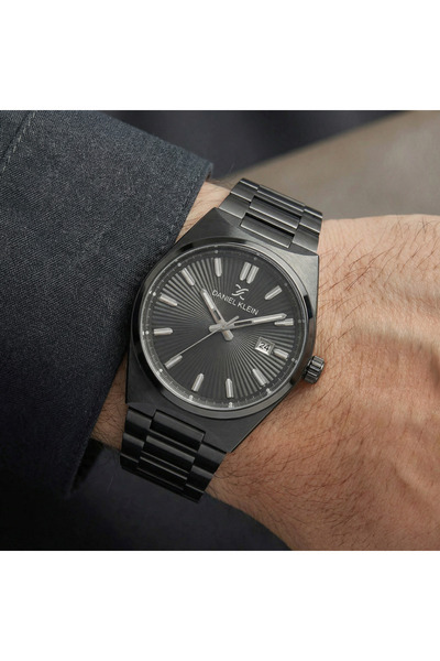 Daniel Klein Premium Black Stainless Steel Watch for Men DK.1.14140-6
