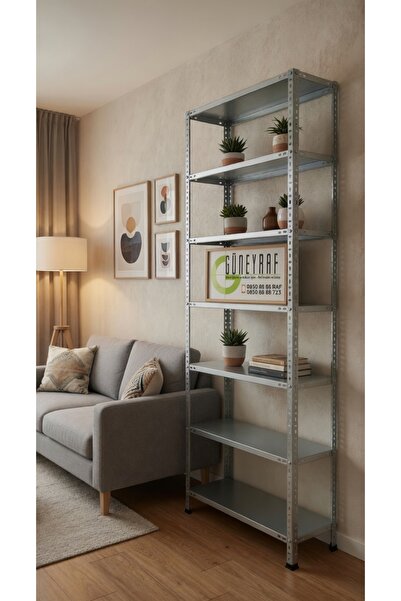 Herrafburada Güney Raf Galvanizraf 7 Katlı Galvaniz Çelik Raf Arşiv Rafı Depo...