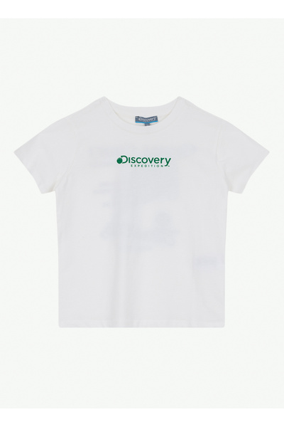 Discovery Expedition Kırık Beyaz Erkek Çocuk Baskılı T-Shirt D6SB-TST3062