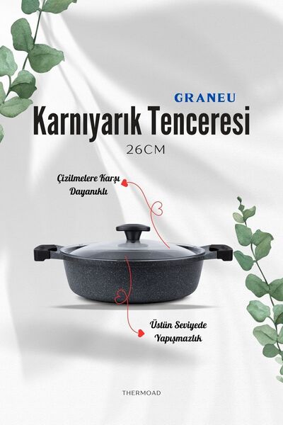 ThermoAD Alüminyum Granit Döküm Graneu Model 7 Parça Set Tad7prgrangri, One Size