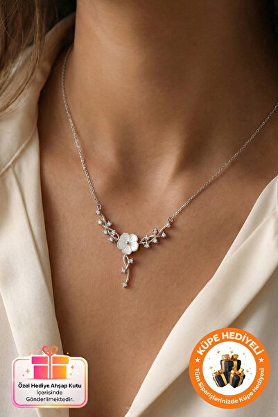 Lucente Jewellery 925 Ayar Manolya Sarmaşık Gümüş Kaplama Özel Tasarım Zarif ...