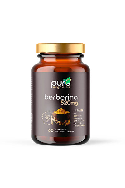 pureorganics Berberină 98% HCl – Glicemie și | 60 capsule