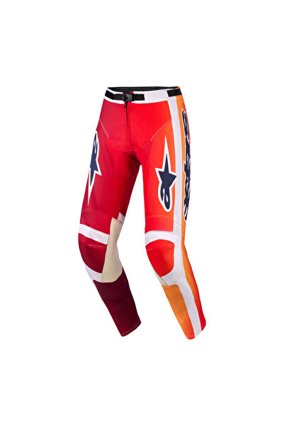 Alpinestars Racer Portl Off-Road Motosiklet Pantolonu Kırmızı Beyaz Siyah