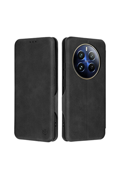 Techsuit Husă pentru Realme 12 Pro / 12 Pro+ - Portofel Sigur Plus - Negru