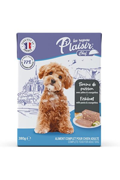 Plaisir Chef Wet Dog Food – Fish Loaf with Pasta & Courgettes, 380g – Tasty R...