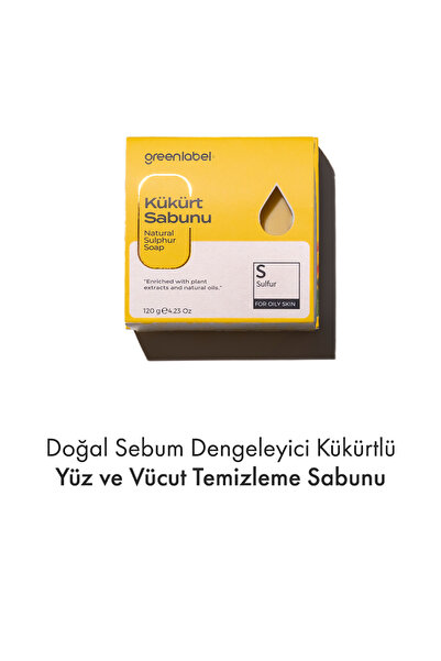 Greenlabel Kükürt Sabunu Natural Sebum Dengeleyici 120gr.