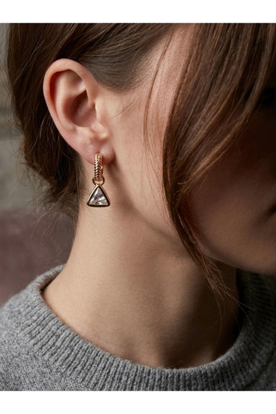 Zennemor Xuping Quality Stainless Steel Anti-Allergic Triangle Model Earrings...