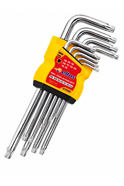Eltos 9 Parça Torx Alyan Seti 120 mm | Cr-V Krom Vanadyum Çelik | Profesyonel...