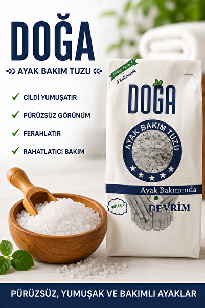 Doğa Ayak Bakım Tuzu 900 Gr | Topuk Çatlağı ve Sertleşen Ayaklar İçin Yumuşat...
