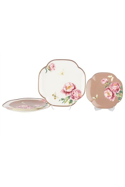 Mikasa Moor Redrose 4 Piece Plate Set
