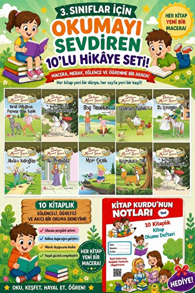 Ata Yayıncılık 3.Sınıflar İçin Okumayı Sevdiren 10 lu Hikaye Seti 7 (Kitap Ok...