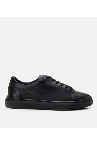 Hotiç Men's Leather Black Sports Shoes