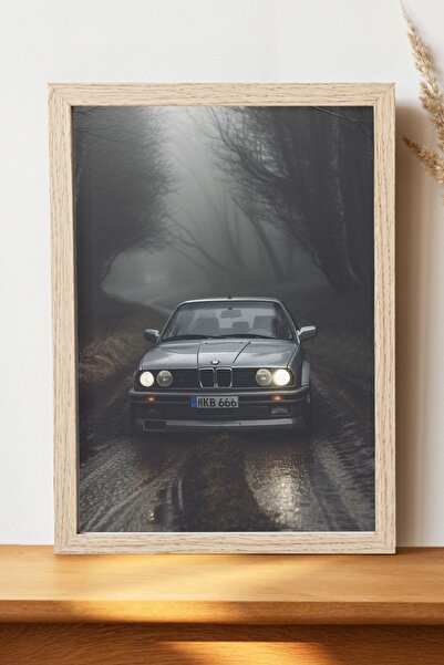 Luna Marissa Αφίσα BMW E30 - Αφίσα αυτοκινήτου από γυαλιστερό χαρτί χωρίς πλα...