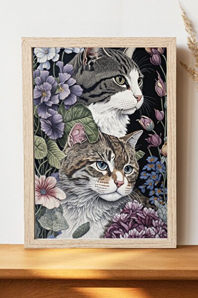 Luna Marissa Αφίσα Artistic Cats - Αφίσα ψηφιακής τέχνης από χοντρό χαρτί χωρ...
