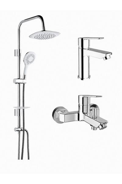 KALE Mare Banyo Lavabo Bataryası Ve Tema 53270tepe Duş Seti