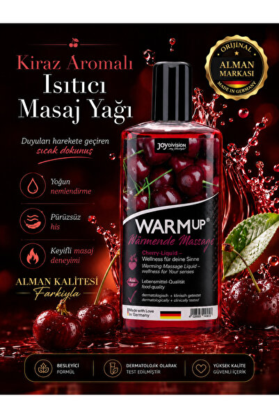 Joy Division Warm Up Kiraz Aromalı Isıtıcı Masaj Jeli 150 Ml