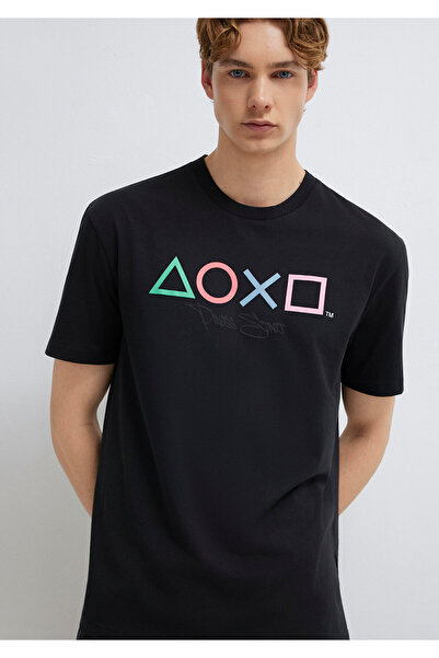 Mavi Printed Black T-Shirt Loose Fit / Relaxed Comfortable Cut 0613187-900