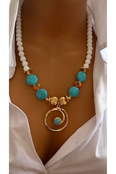 nevaastil takı & aksesuar Glass Bead Design Handmade Summer Design Necklace