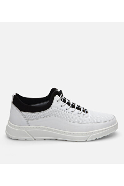 Hotiç Men's Leather White Sports Shoes