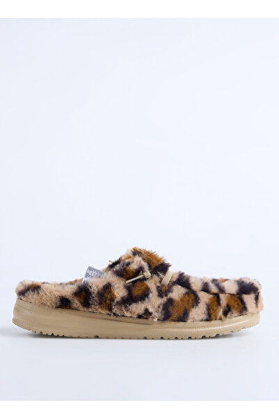 HEY DUDE Kahverengi Kadın Terlik Wendy Slipper Leo Fur