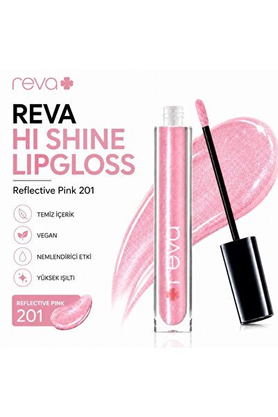 REVA Işıltılı Dudak Parlatıcısı - Hi-shine Lip Gloss Reflective Pink - No: 20...