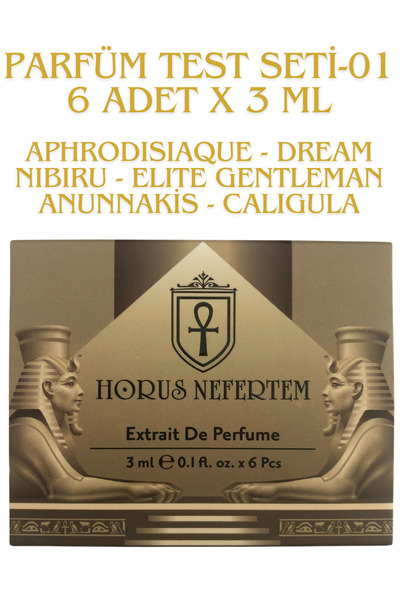 Horus Nefertem TEST SETi-01 - 6 Adet x 3ml Parfüm Keşif Seti Deneme Boyu Seti...