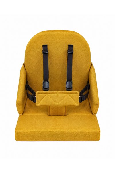 annebebektasarım Seat with Seat Belt on the Chair, Feather Cushion for High Chair Gold