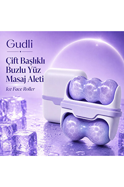 Gudli Ice Face Roller Çift Başlı Buzlu Yüz Masaj Aleti Canlandırıcı Sıkılaştı...